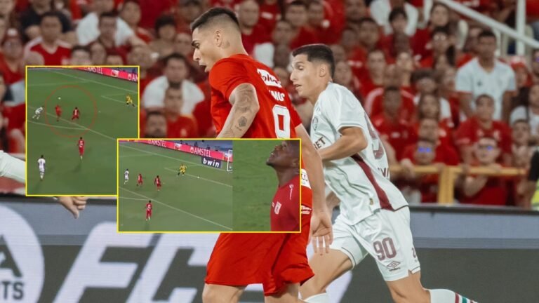 América de Cali en la derrota 1-2 contra Fluminense en la Copa Sudamericana | Foto: América de Cali / Futboldata.