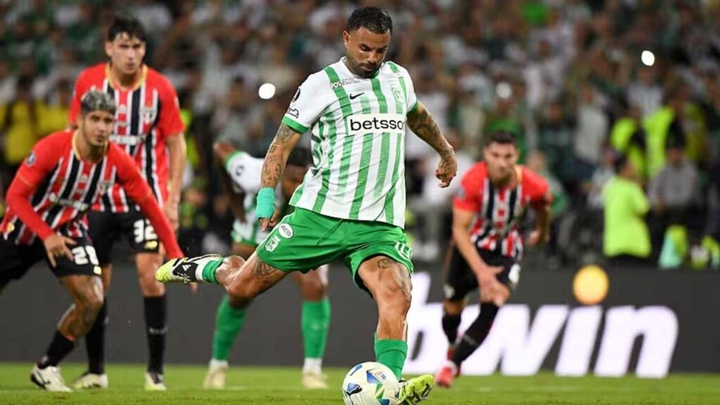 Edwin Cardona en el empate de Atlético Nacional contra Sao Paulo | Foto: Conmebol.