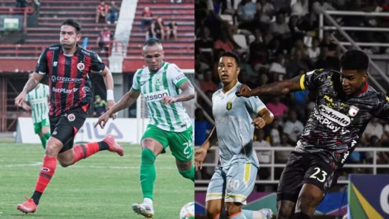 Independiente Santa Fe y Atlético Nacional en Copa BetPlay | Foto: Dimayor.