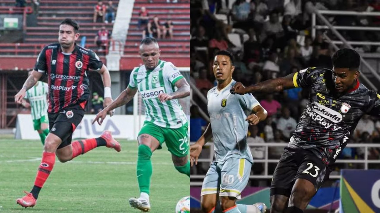 Independiente Santa Fe y Atlético Nacional en Copa BetPlay | Foto: Dimayor.