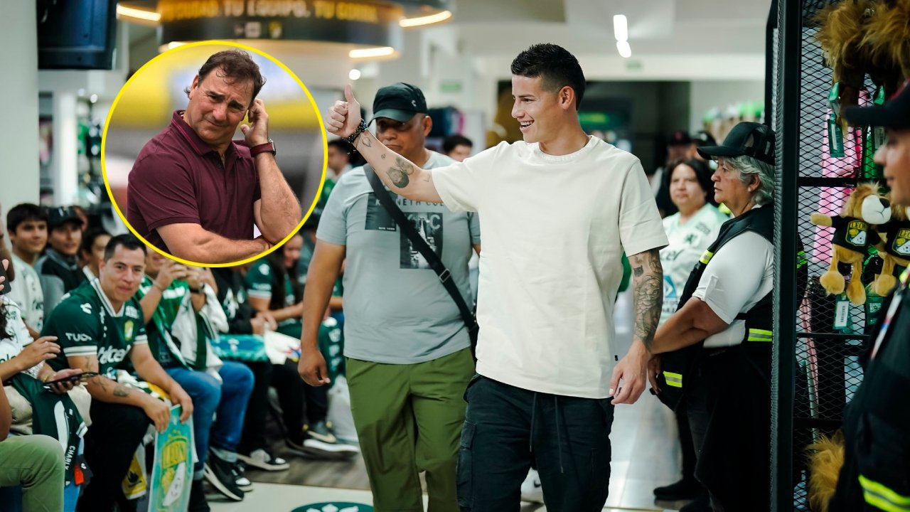 James Rodríguez en la firma de autógrafos con León | Foto: @clubleonfc.