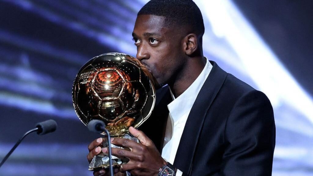 Ousmane Dembélé en la entrega del Balón de Oro | Foto: UEFA.
